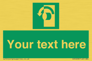 Custom Turn Anti-Clockwise Sign